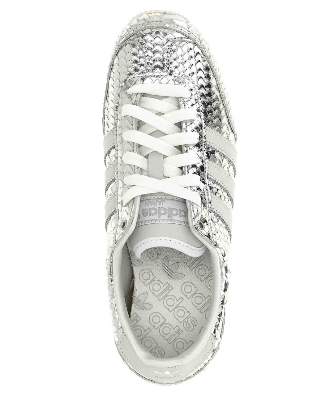 ADIDAS Серебряные кожаные кроссовки, фото 4