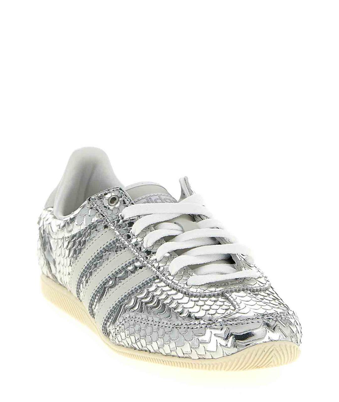 ADIDAS Серебряные кожаные кроссовки, фото 2