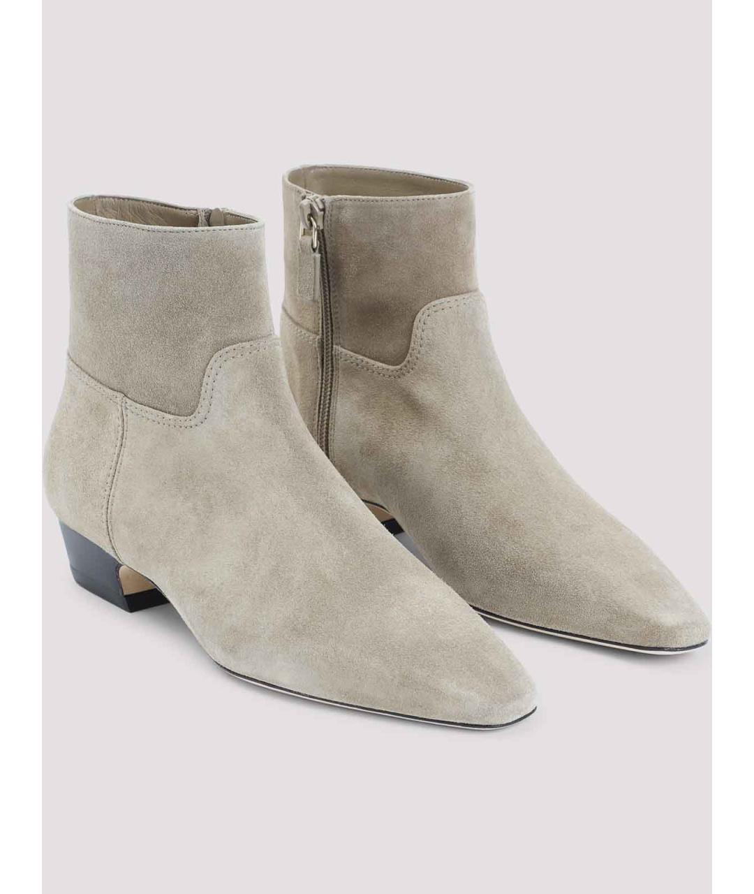 STUART WEITZMAN Серые замшевые ботильоны, фото 3