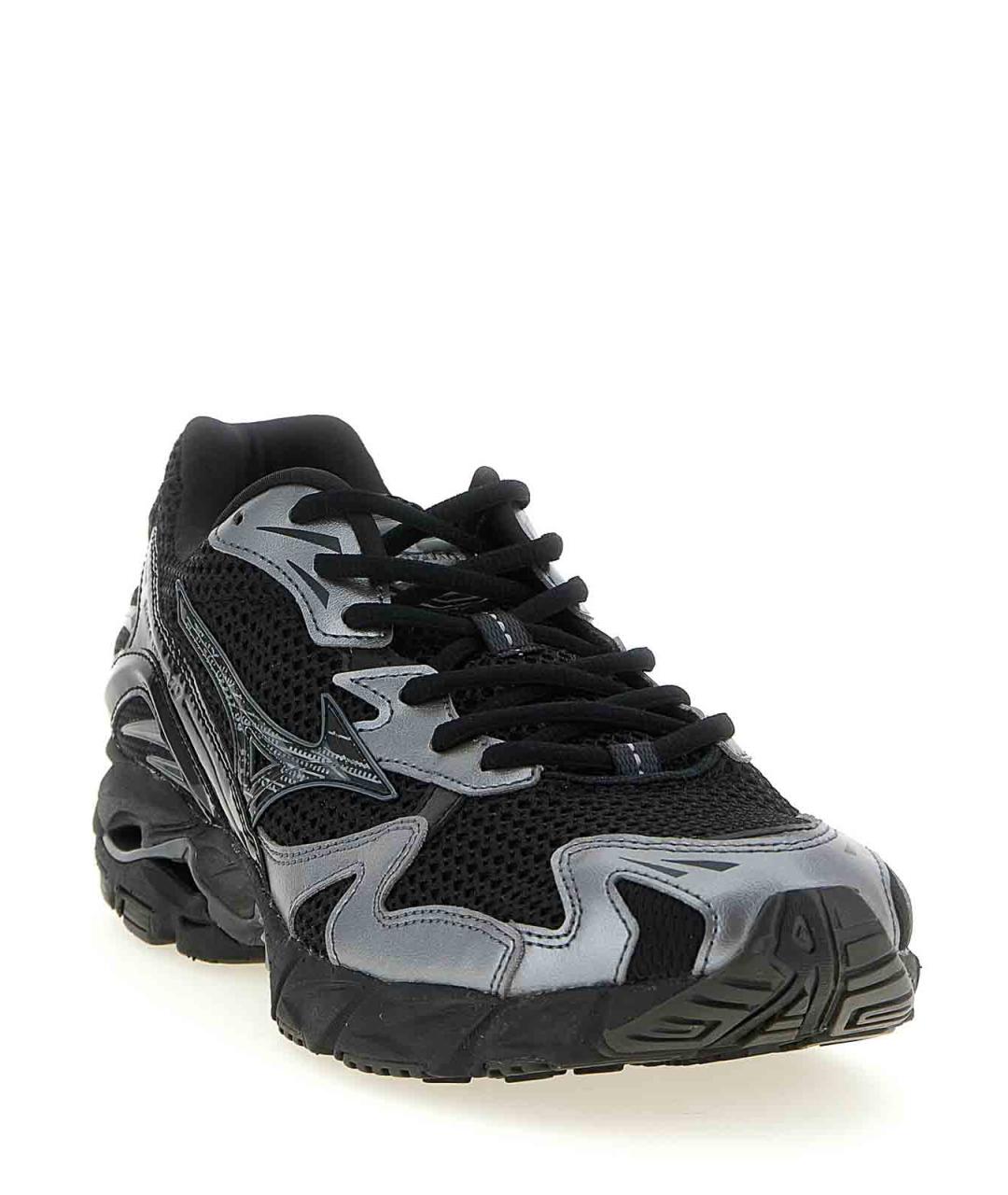 MIZUNO Черные кожаные низкие кроссовки / кеды, фото 2