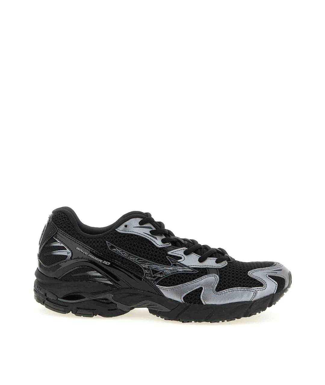 MIZUNO Черные кожаные низкие кроссовки / кеды, фото 1