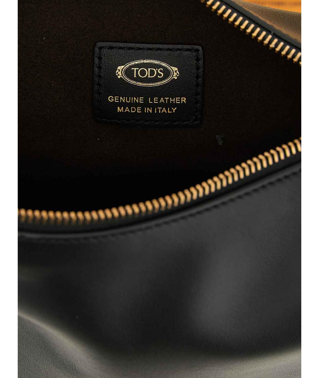 TOD'S Черная кожаная сумка через плечо, фото 4