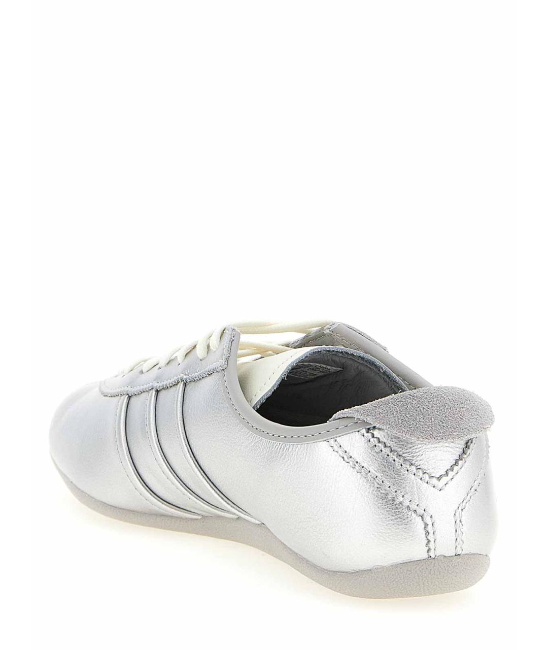 Y-3 Серебряные кожаные низкие кроссовки / кеды, фото 3