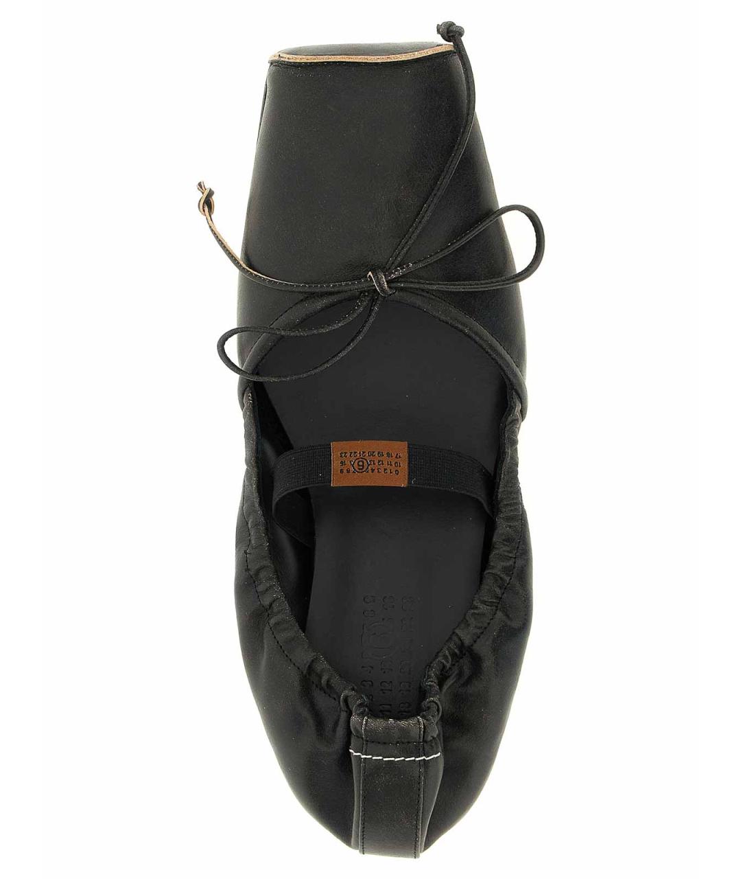 MM6 MAISON MARGIELA Черные кожаные балетки, фото 4