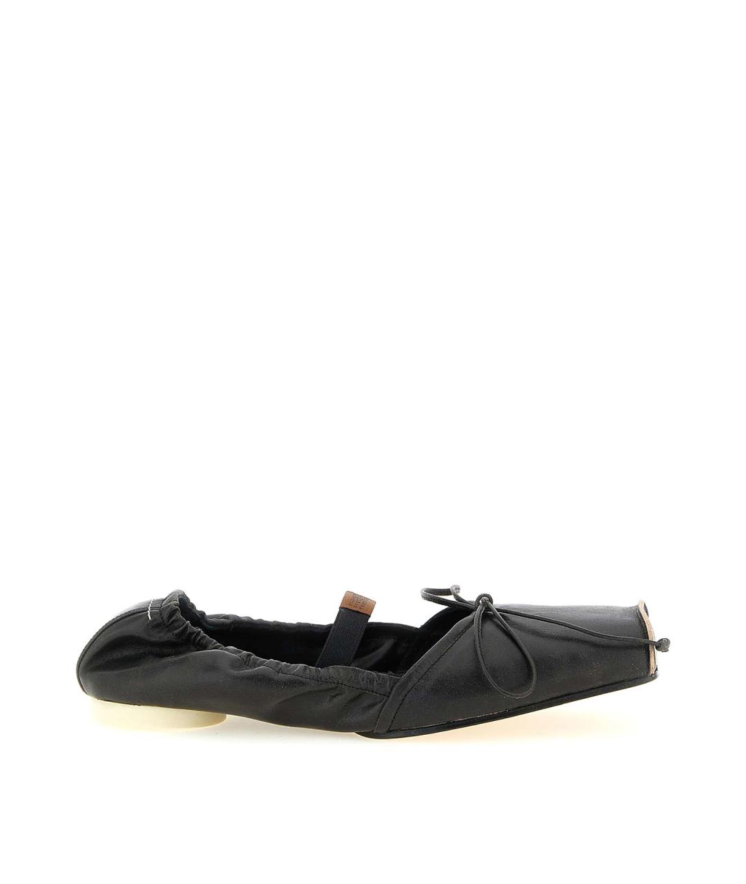 MM6 MAISON MARGIELA Черные кожаные балетки, фото 1