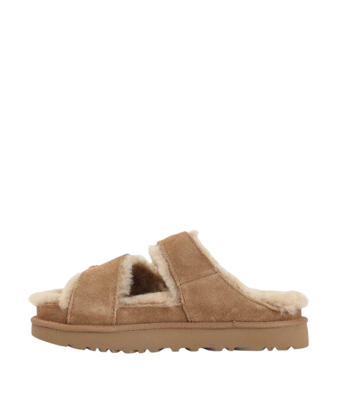 UGG AUSTRALIA Коричневые замшевые сандалии, фото 2