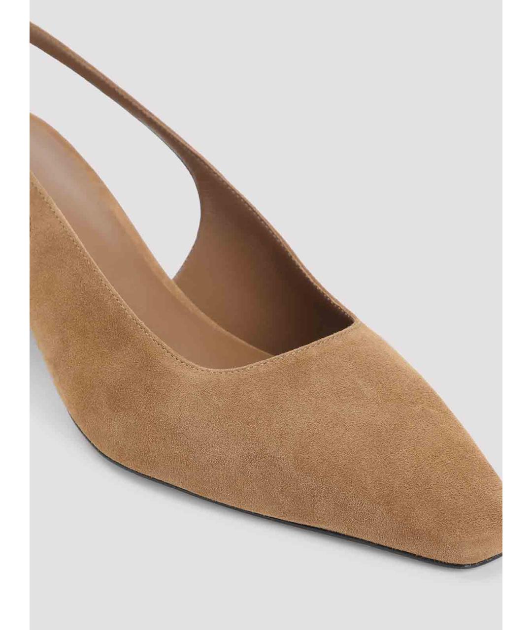 STUART WEITZMAN Бежевые замшевые туфли, фото 4