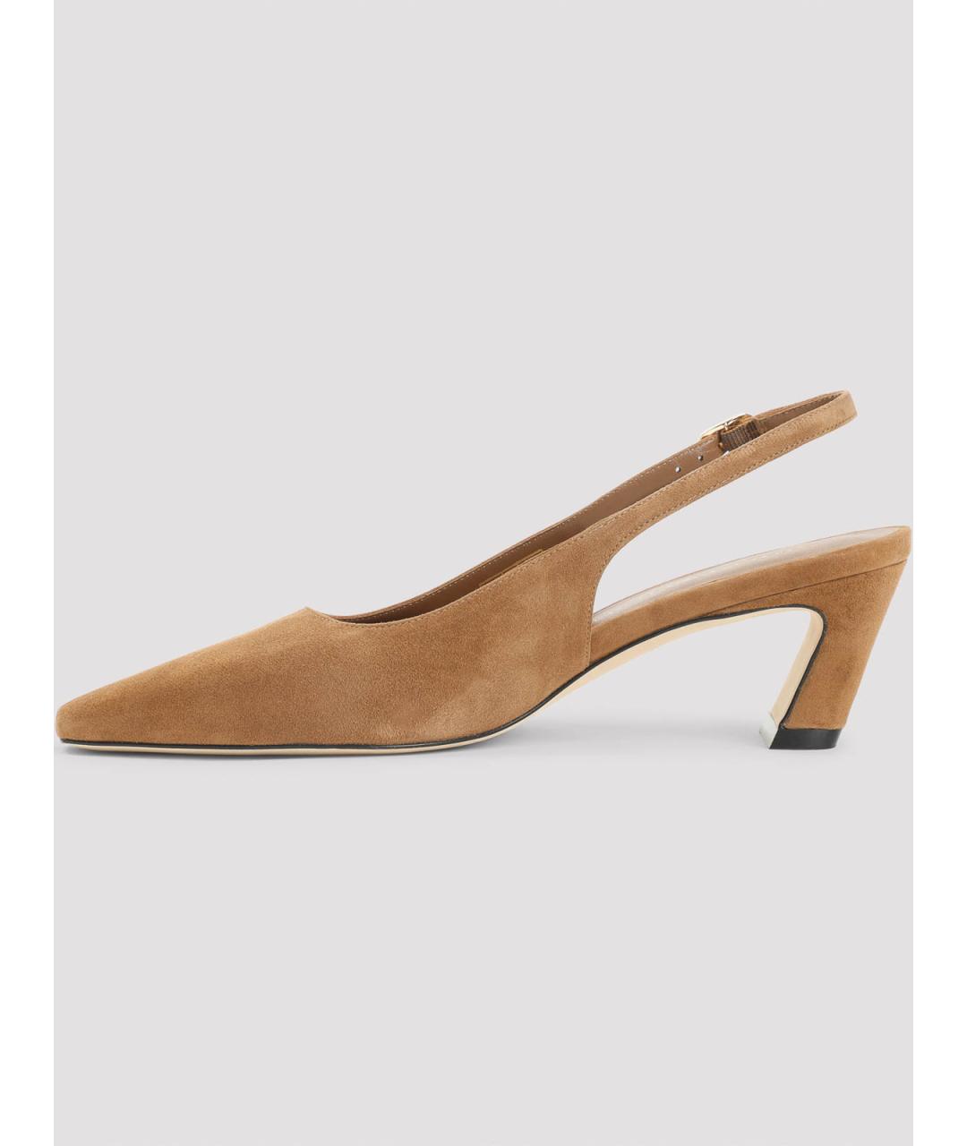 STUART WEITZMAN Бежевые замшевые туфли, фото 2