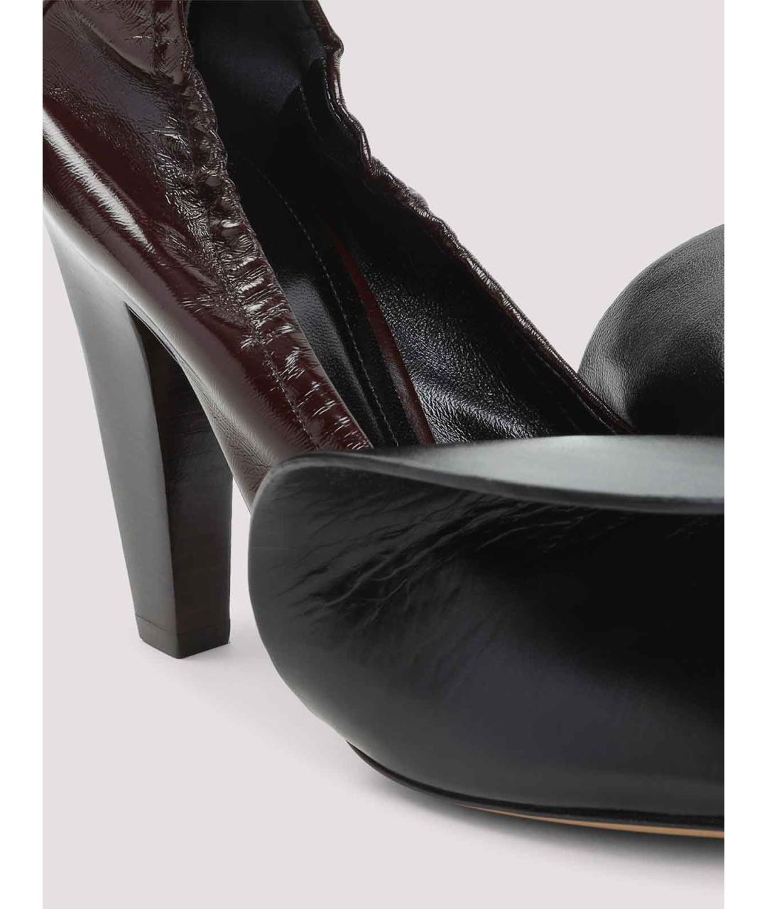 PHOEBE PHILO Черные кожаные туфли, фото 4