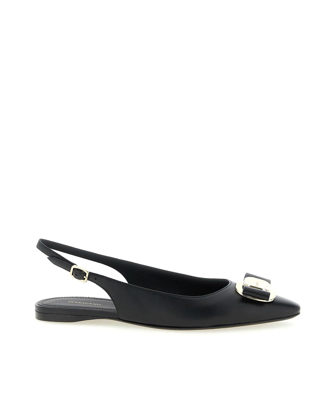 FERRAGAMO Черные балетки, фото 1