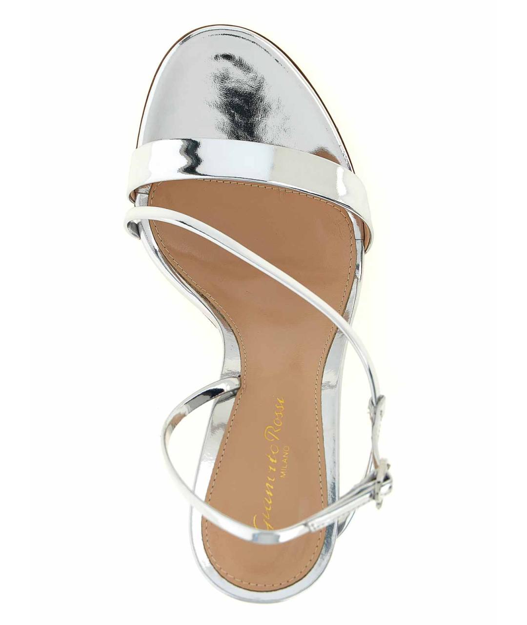 GIANVITO ROSSI Серебряные босоножки, фото 4