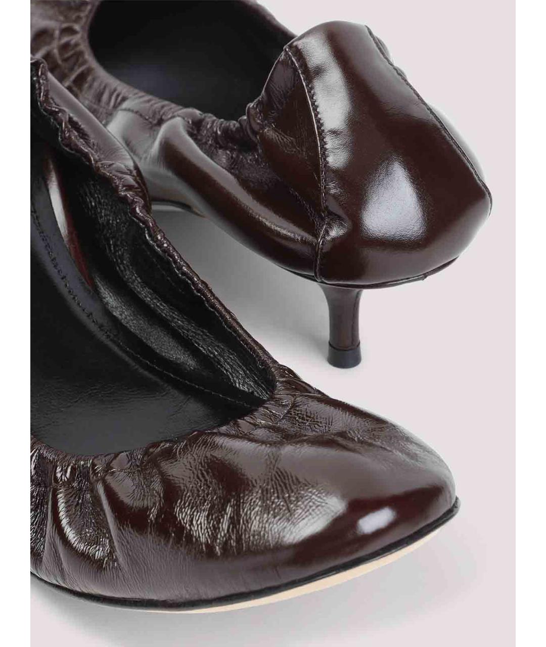 PHOEBE PHILO Коричневые кожаные туфли, фото 4