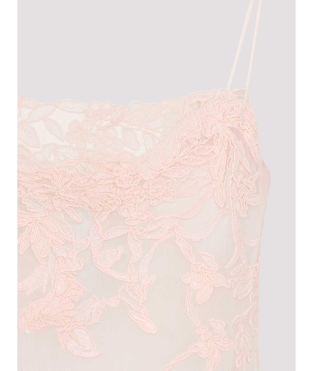 ERMANNO SCERVINO Розовое шелковое коктейльное платье, фото 3