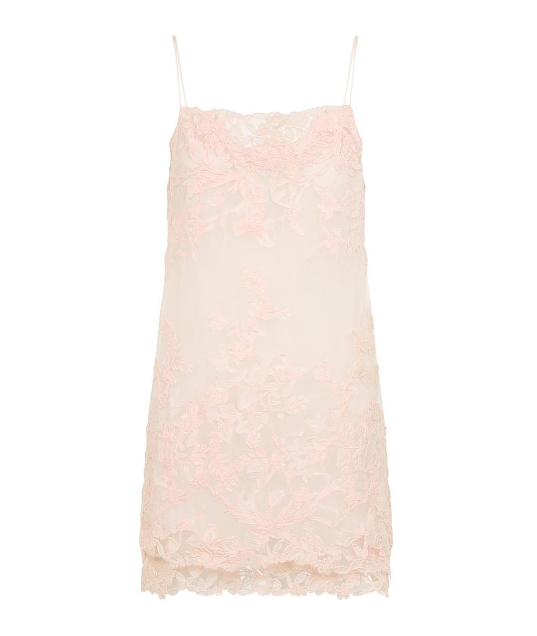ERMANNO SCERVINO Розовое шелковое коктейльное платье, фото 1