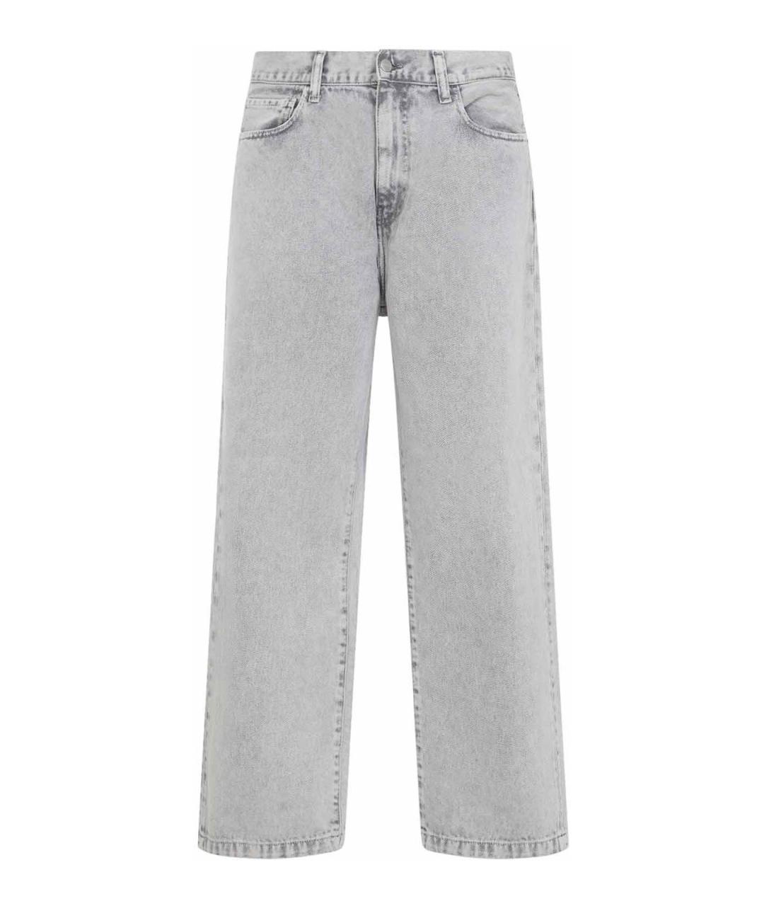 CARHARTT Серые хлопковые прямые джинсы, фото 1