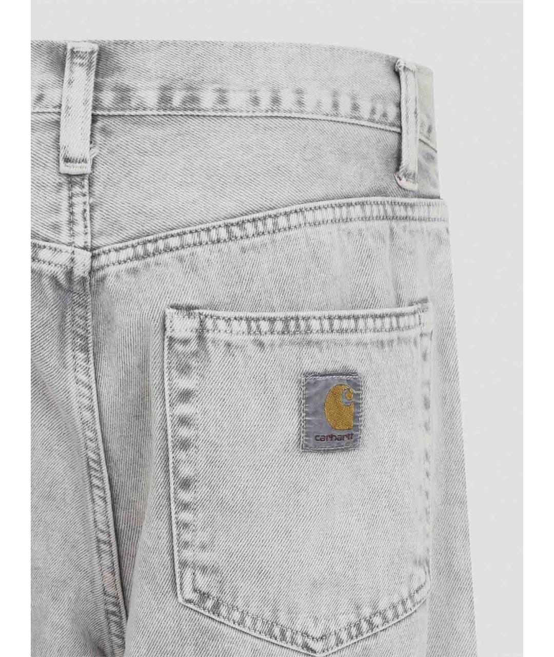 CARHARTT Серые хлопковые прямые джинсы, фото 3