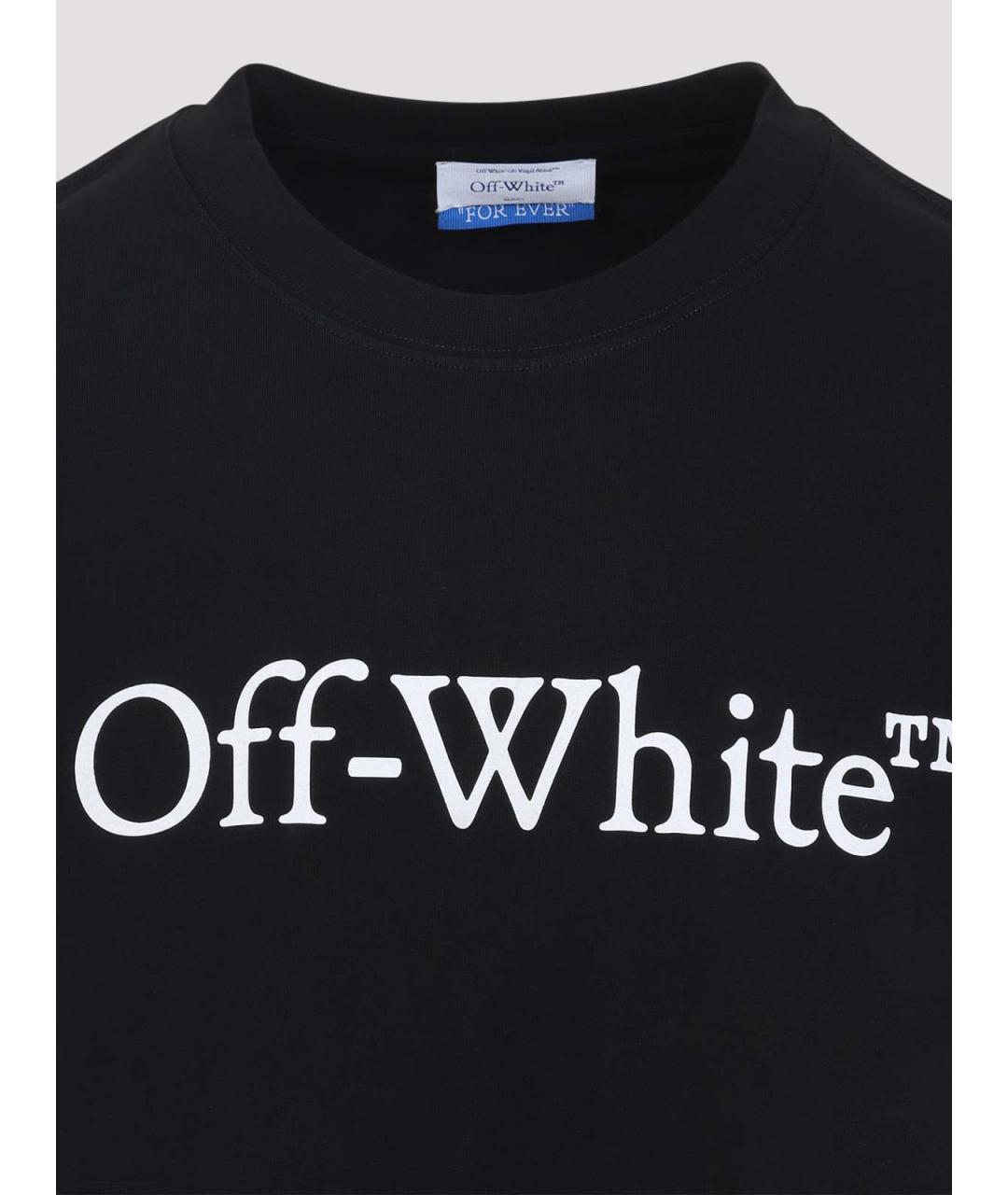 OFF-WHITE Черная хлопковая футболка, фото 3