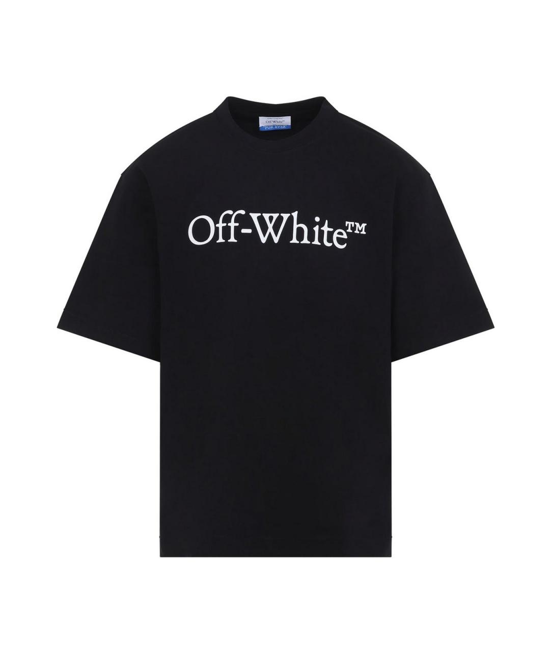 OFF-WHITE Черная хлопковая футболка, фото 1