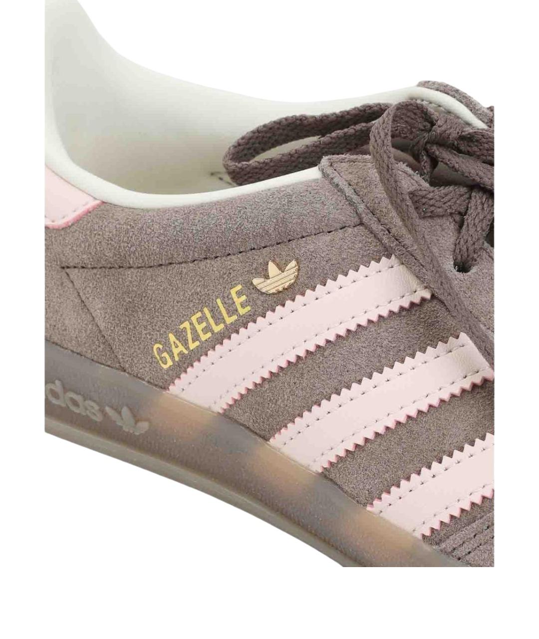 ADIDAS Коричневые кожаные кроссовки, фото 4