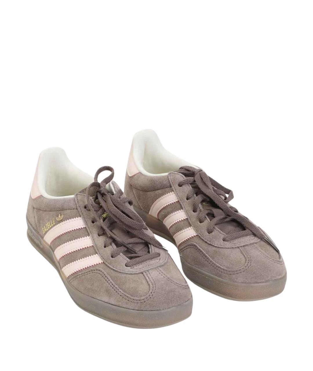 ADIDAS Коричневые кожаные кроссовки, фото 3