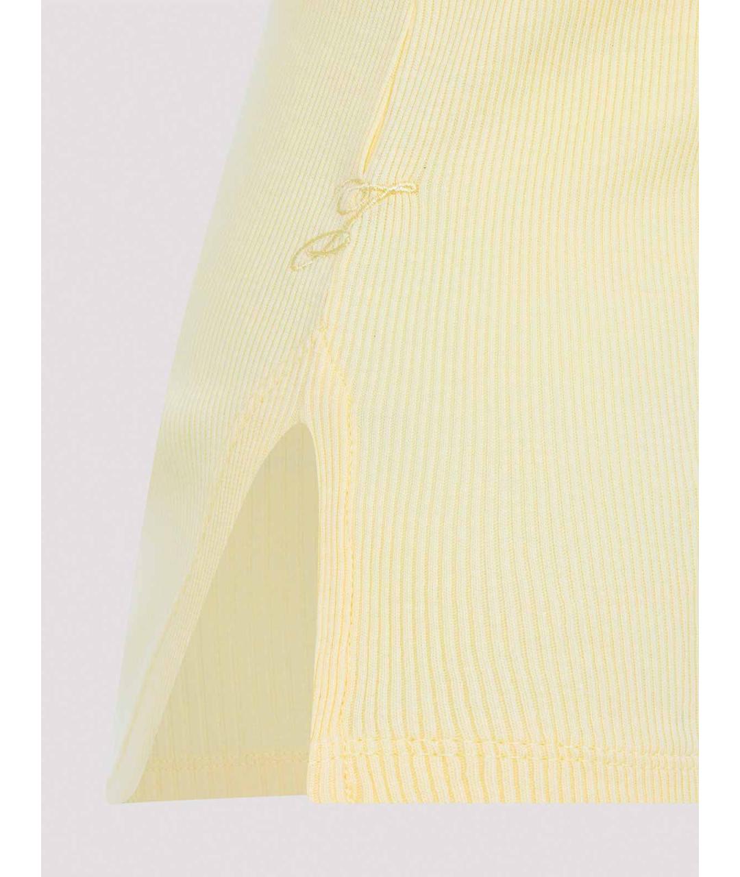 JACQUEMUS Желтая хлопковая майка, фото 3