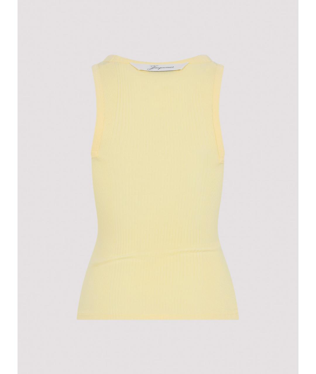 JACQUEMUS Желтая хлопковая майка, фото 2