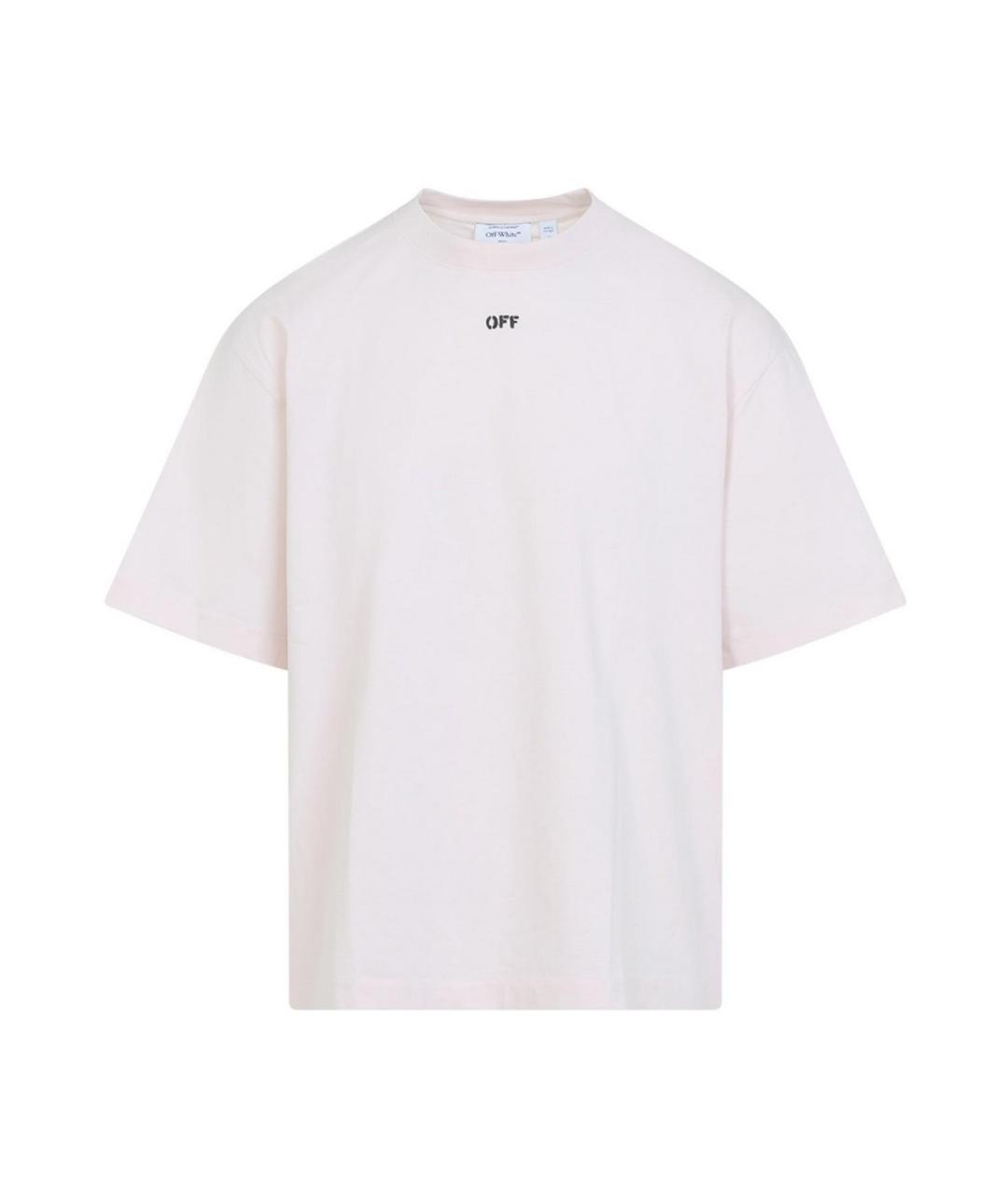OFF-WHITE Белая хлопковая футболка, фото 1