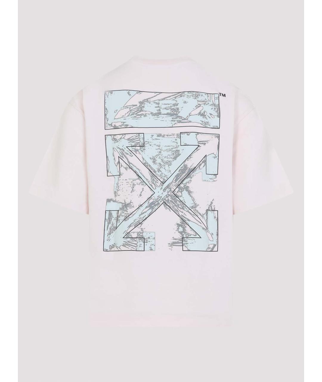 OFF-WHITE Белая хлопковая футболка, фото 2