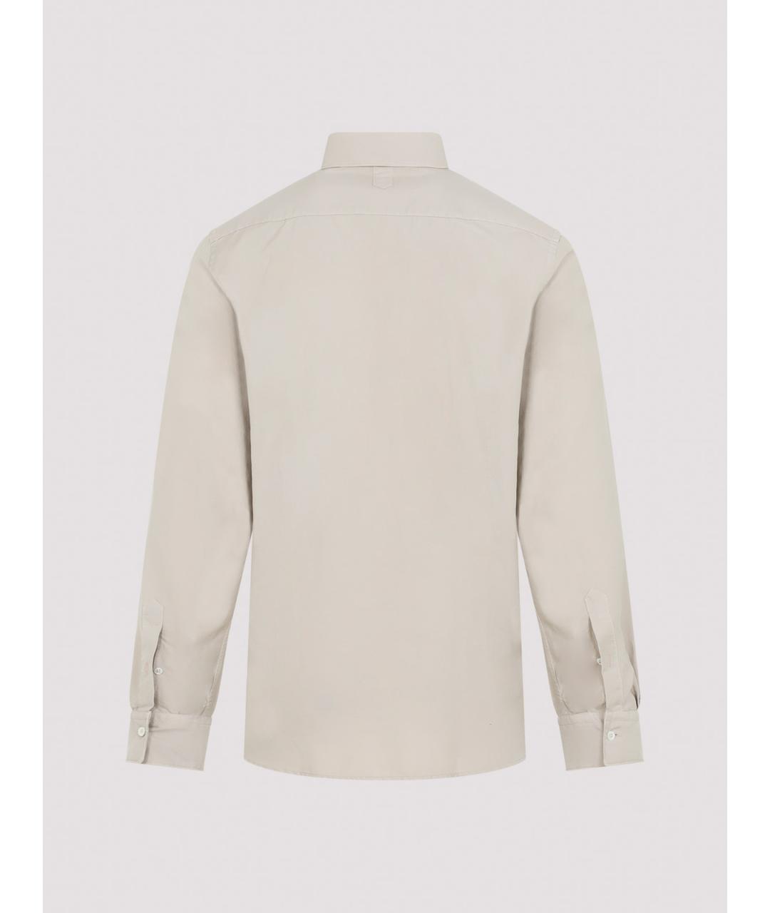 CANALI Бежевая хлопковая классическая рубашка, фото 2