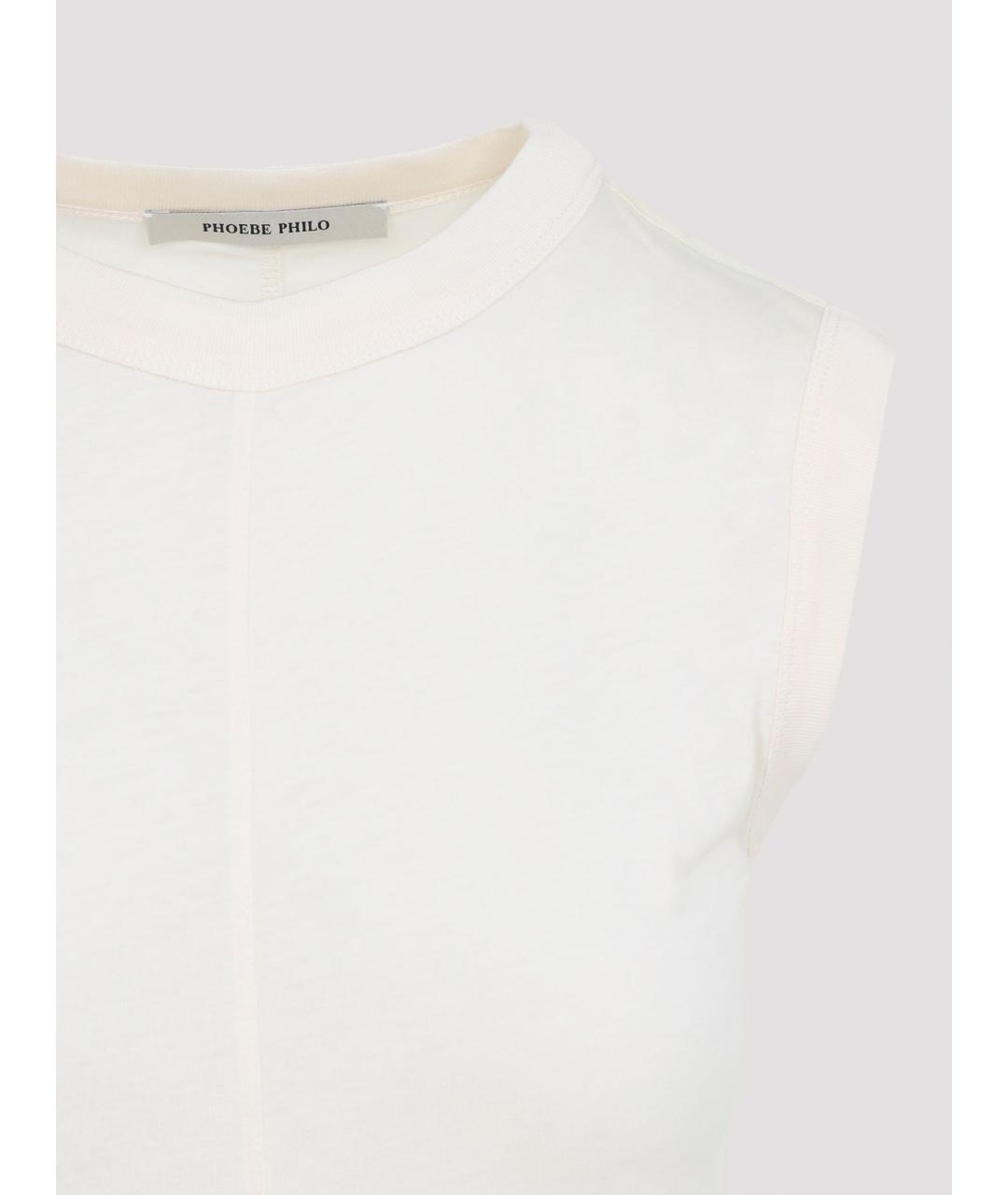 PHOEBE PHILO Белая майка, фото 3