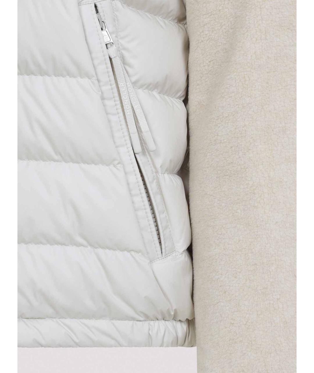 MONCLER Бежевая полиэстеровая куртка, фото 4