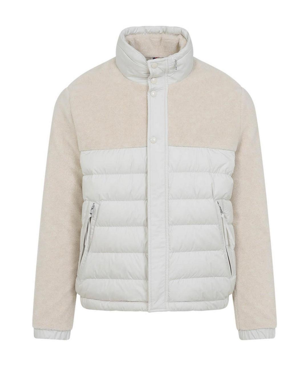 MONCLER Бежевая полиэстеровая куртка, фото 1