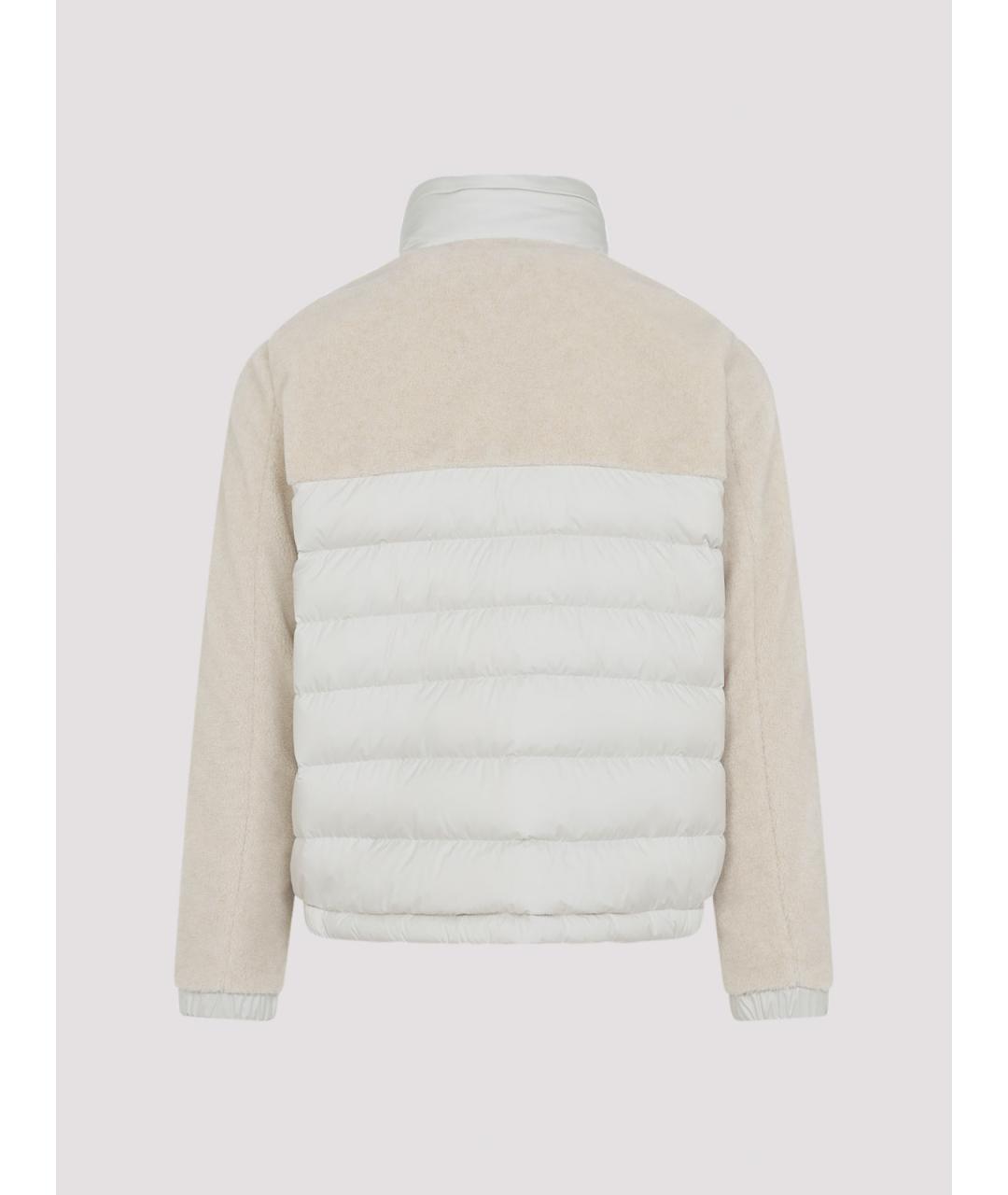 MONCLER Бежевая полиэстеровая куртка, фото 2