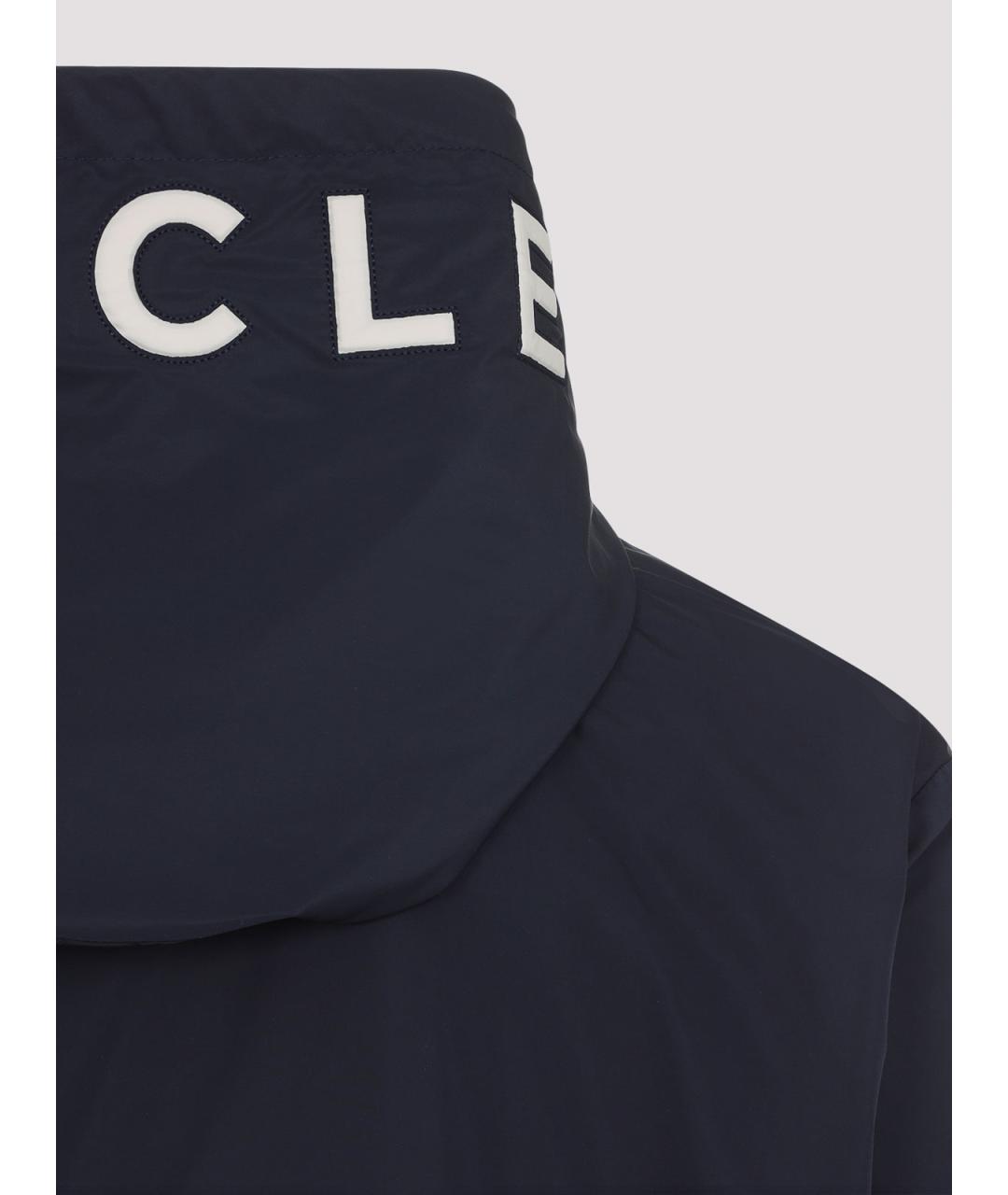 MONCLER Синяя полиэстеровая куртка, фото 4