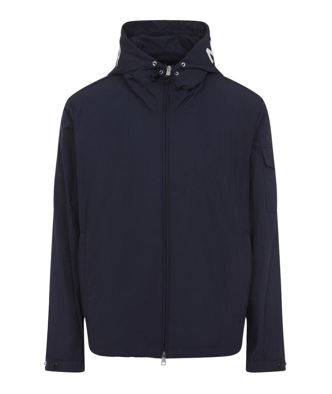 MONCLER Синяя полиэстеровая куртка, фото 1