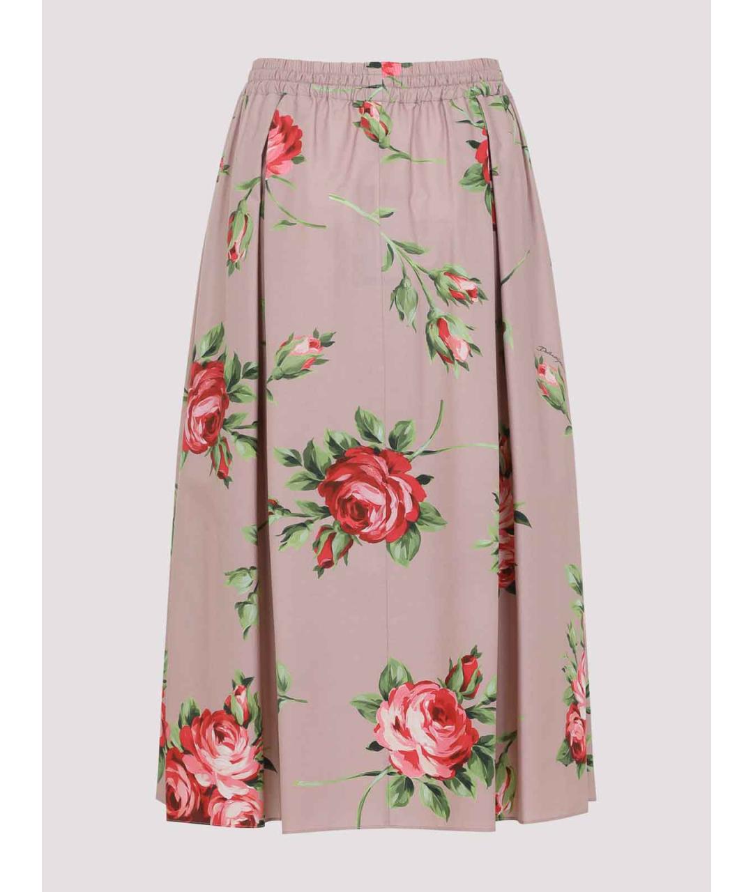 DOLCE&GABBANA Мульти хлопковая юбка миди, фото 2