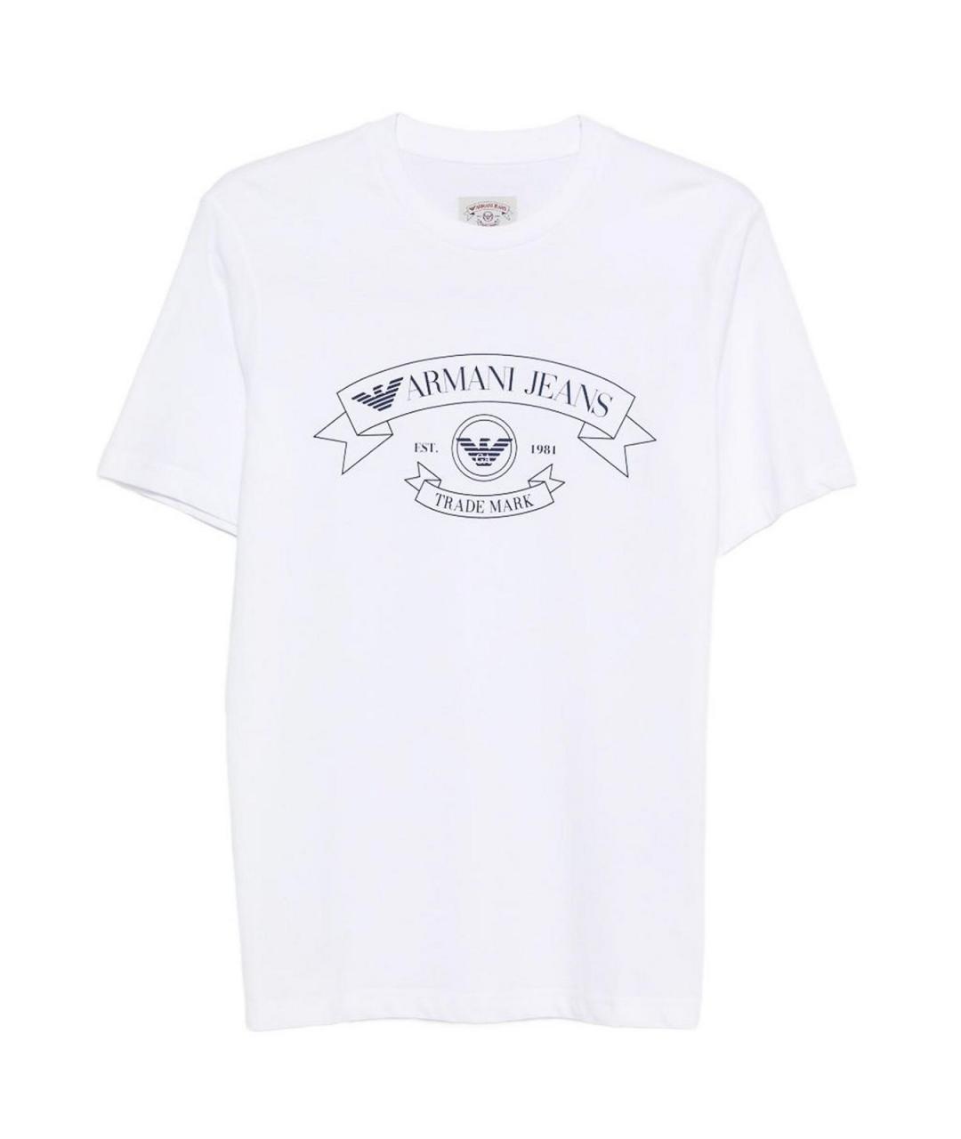 EMPORIO ARMANI Белая хлопковая футболка, фото 1