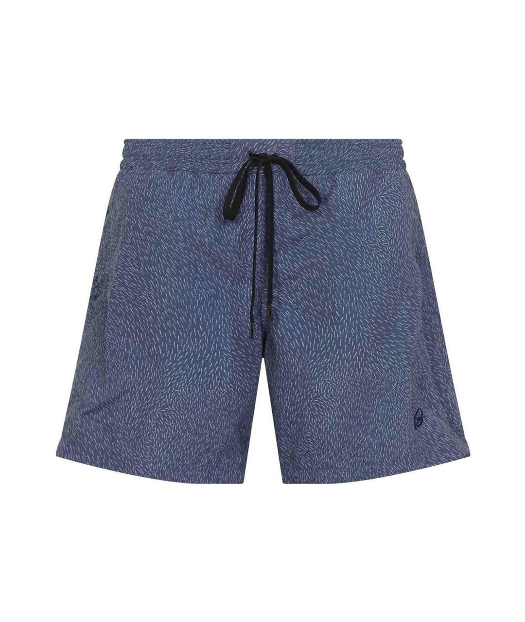 BRIONI Синие полиэстеровые шорты, фото 1