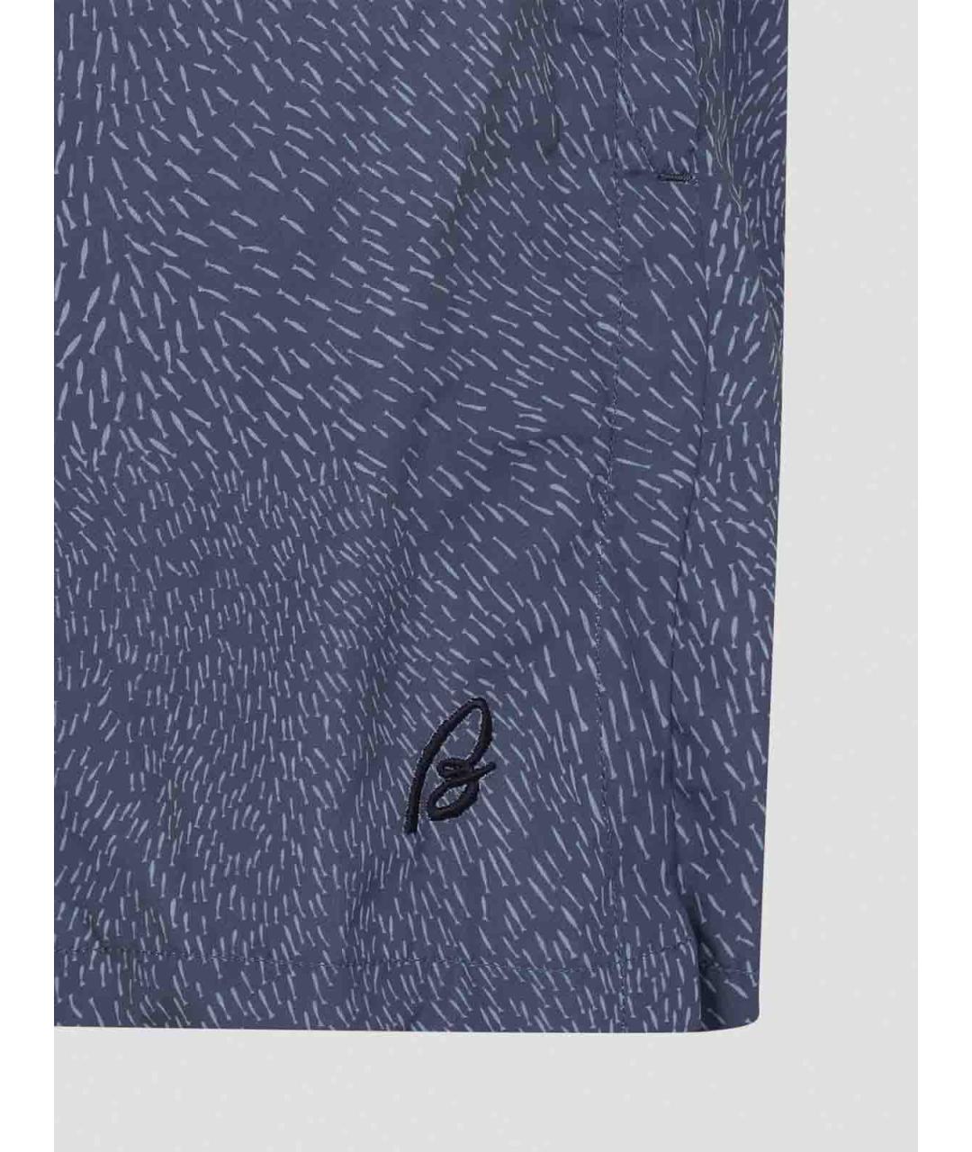 BRIONI Синие полиэстеровые шорты, фото 3