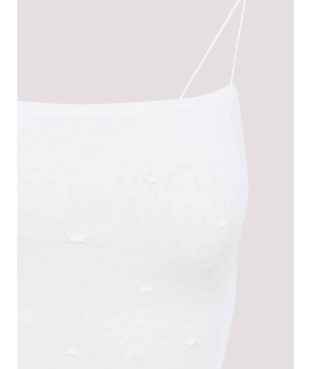 JACQUEMUS Белое вискозное платье, фото 3