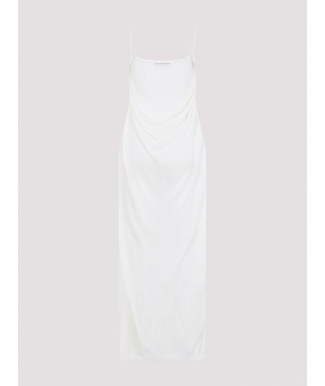 JACQUEMUS Белое вискозное платье, фото 2