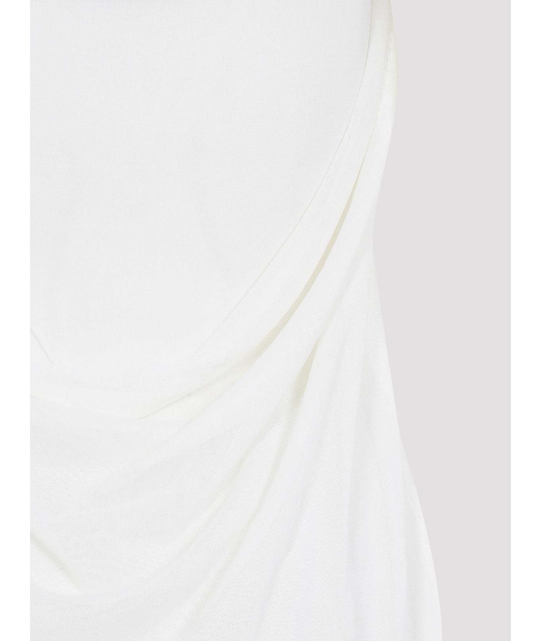 JACQUEMUS Белое вискозное платье, фото 4