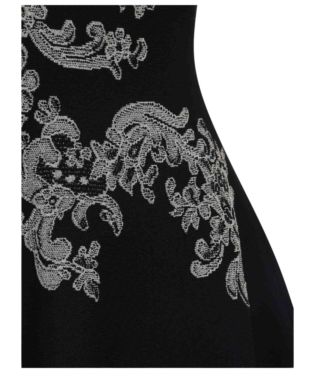 ALEXANDER MCQUEEN Черное вискозное повседневное платье, фото 4