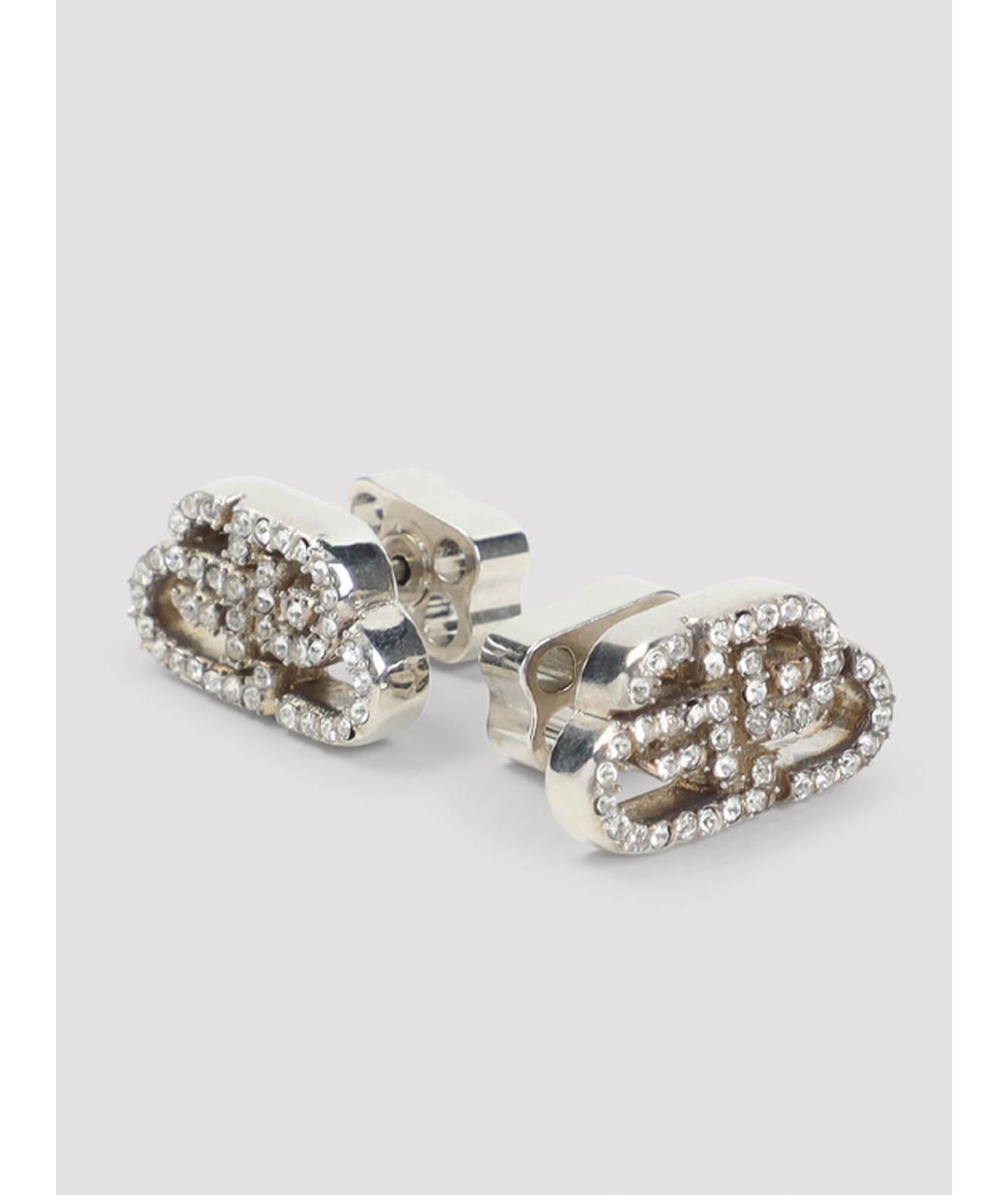 BALENCIAGA Серебряные металлические серьги, фото 3