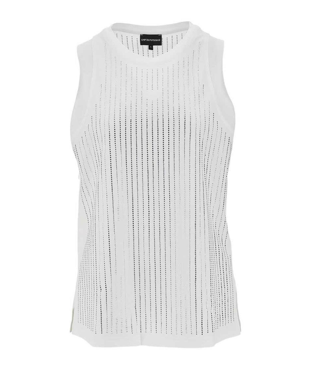 EMPORIO ARMANI Белая хлопковая майка, фото 1
