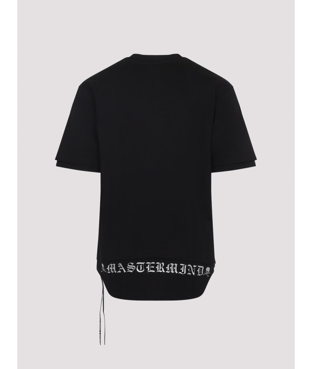 MASTERMIND JAPAN Черная хлопковая футболка, фото 2
