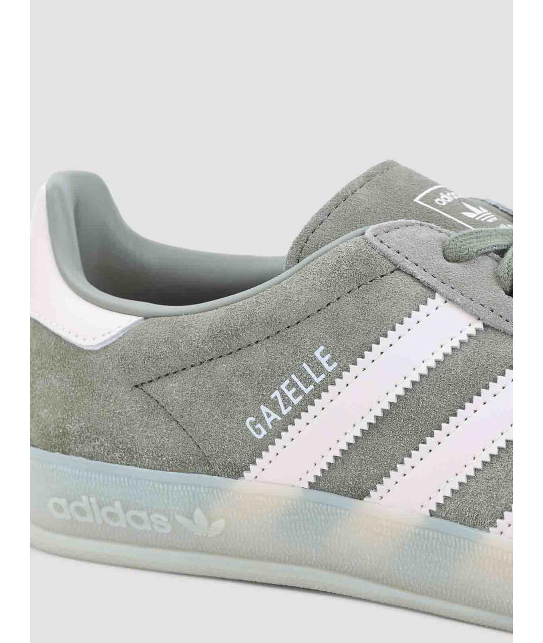 ADIDAS Зеленые замшевые низкие кроссовки / кеды, фото 4