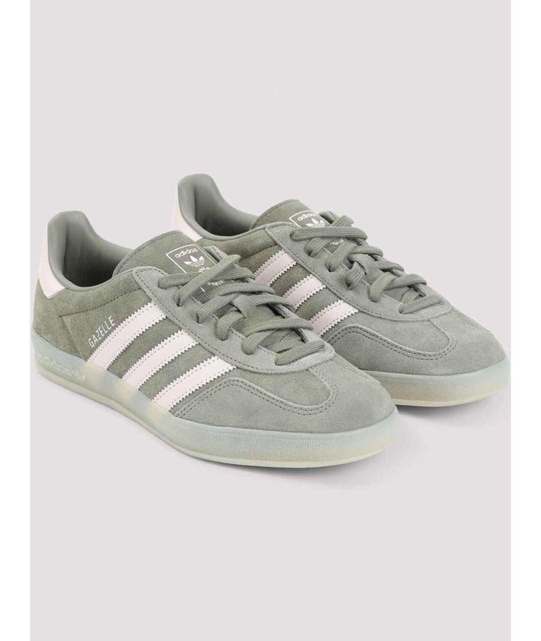 ADIDAS Зеленые замшевые низкие кроссовки / кеды, фото 3