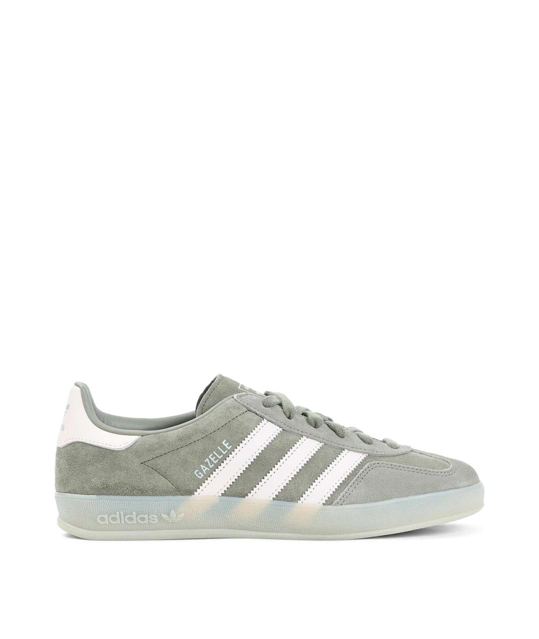ADIDAS Зеленые замшевые низкие кроссовки / кеды, фото 1