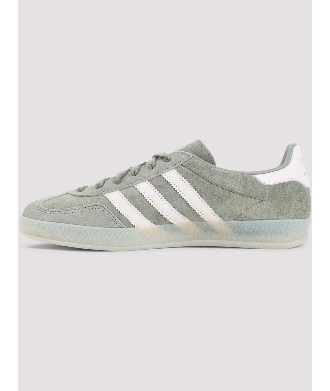 ADIDAS Зеленые замшевые низкие кроссовки / кеды, фото 2